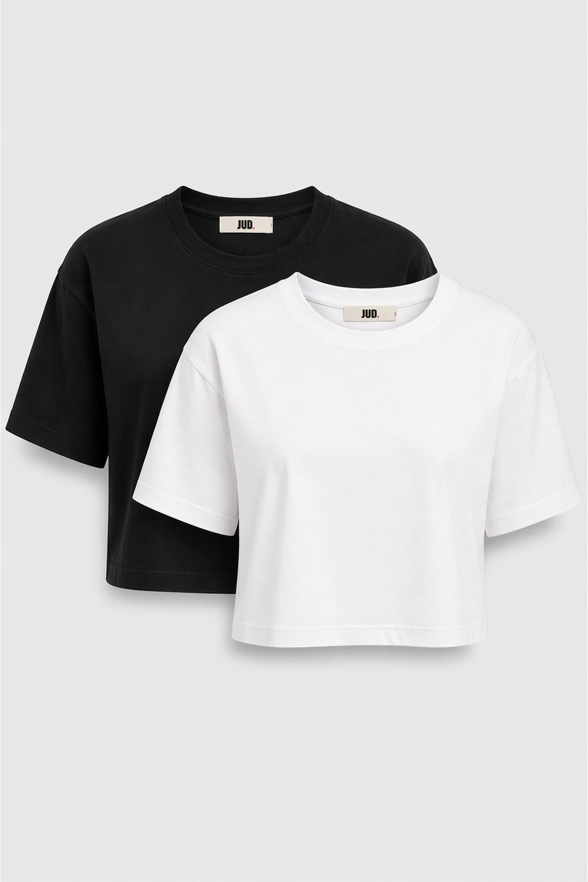 Lucia 82001-1 Oversize Crop 2'li Kadın Basic T-Shirt