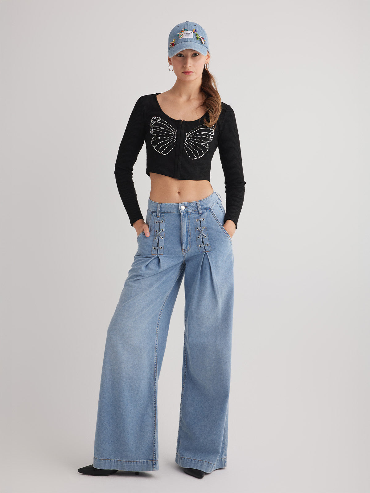 Siena 1002 Normal Bel Açık Mavi Kadın Baggy Jeans