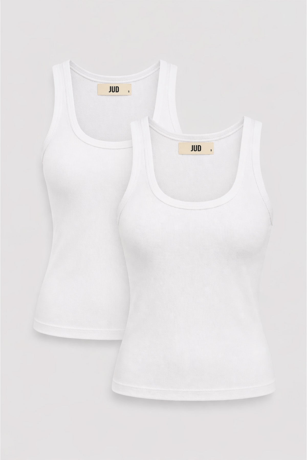 Cuello 82004-1 Dar Kesim 2'li Kadın U Yaka Basic Atlet