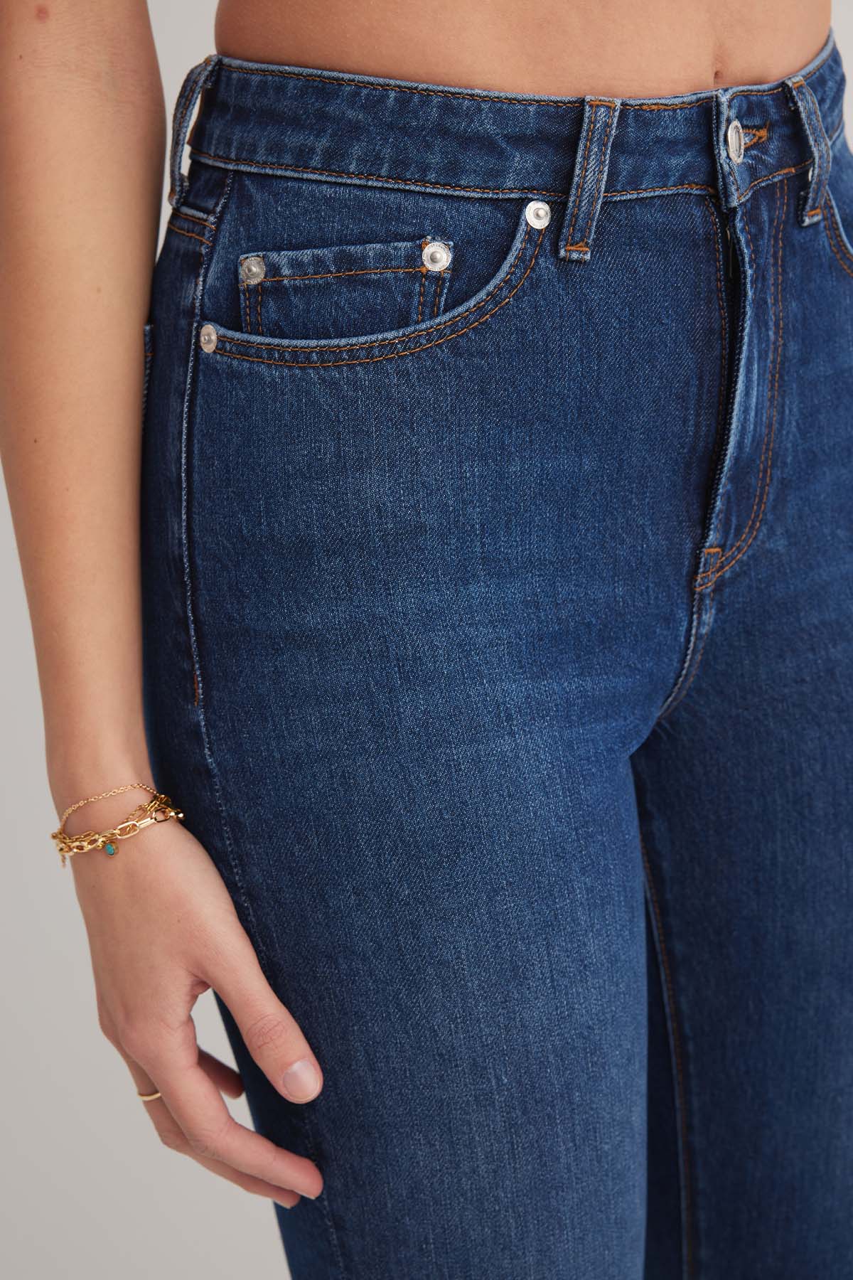Hilde 499 Yüksek Bel Mavi Kadın Mom Jeans