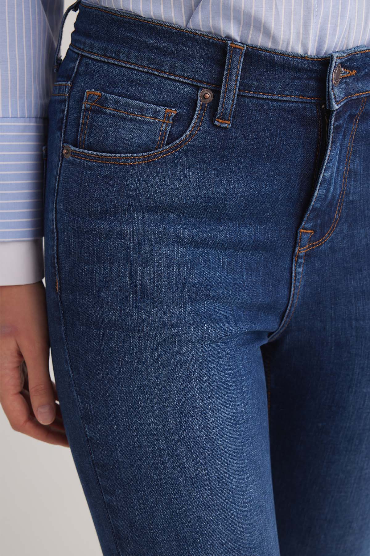 Miranda 102 Normal Bel Koyu Mavi Kadın Skinny Jeans