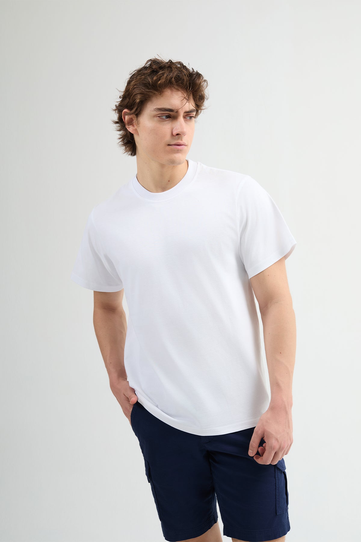 Eduardo 84004 Regular Fit Baskılı Beyaz Erkek Basic T-Shirt