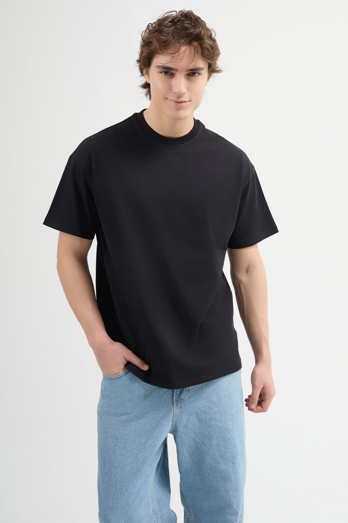 Ricardo 84002-1 Oversize 2'li Erkek Basic T-Shirt