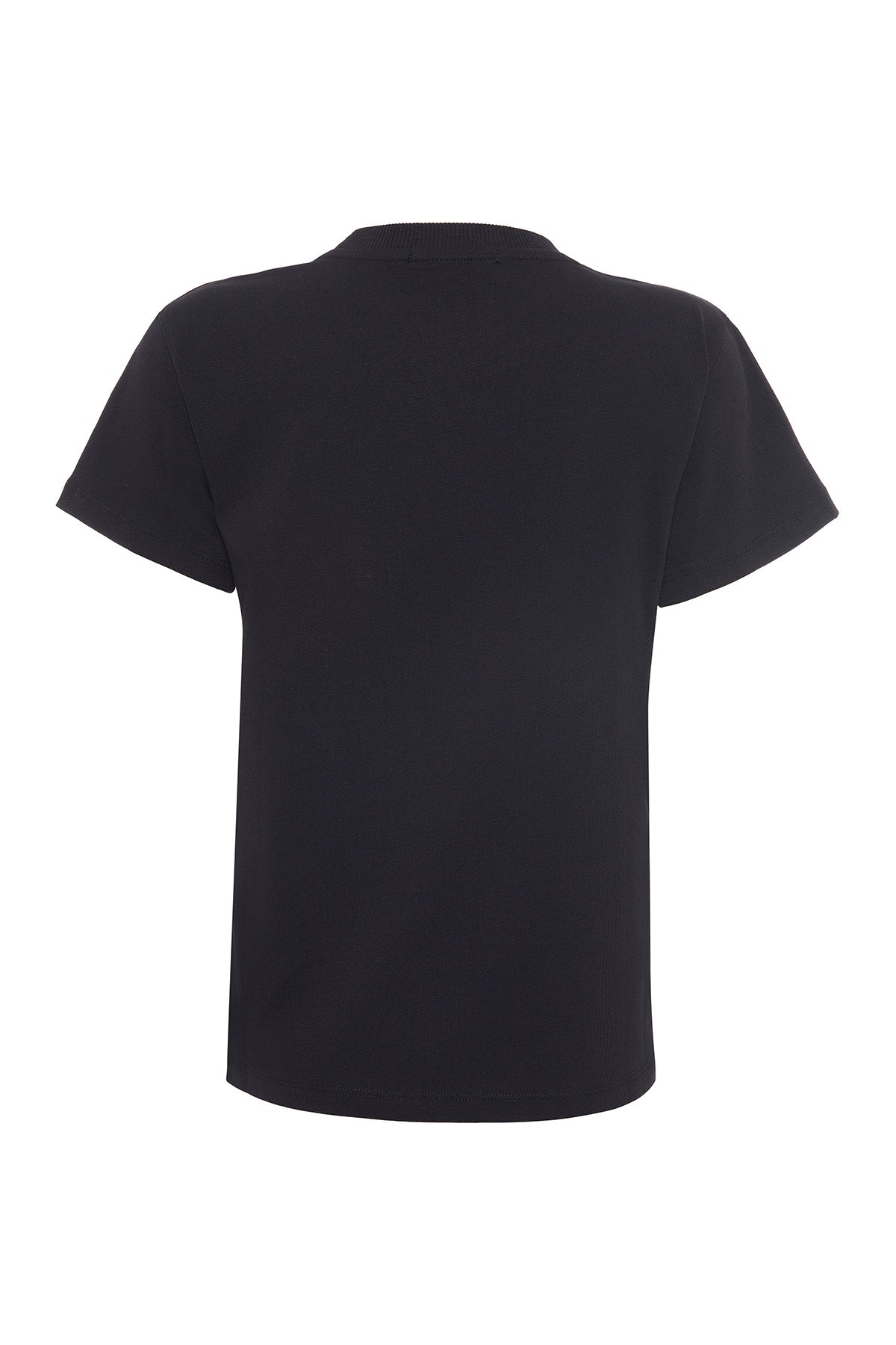 Maria 80006 Regular Fit Baskılı Siyah Kadın Basic T-Shirt