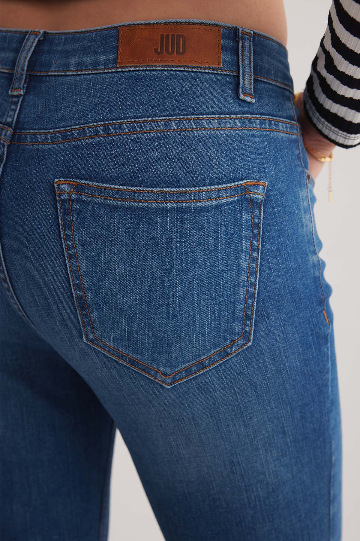 Julia 126 Normal Bel Mavi Kadın Crop Flare Jeans