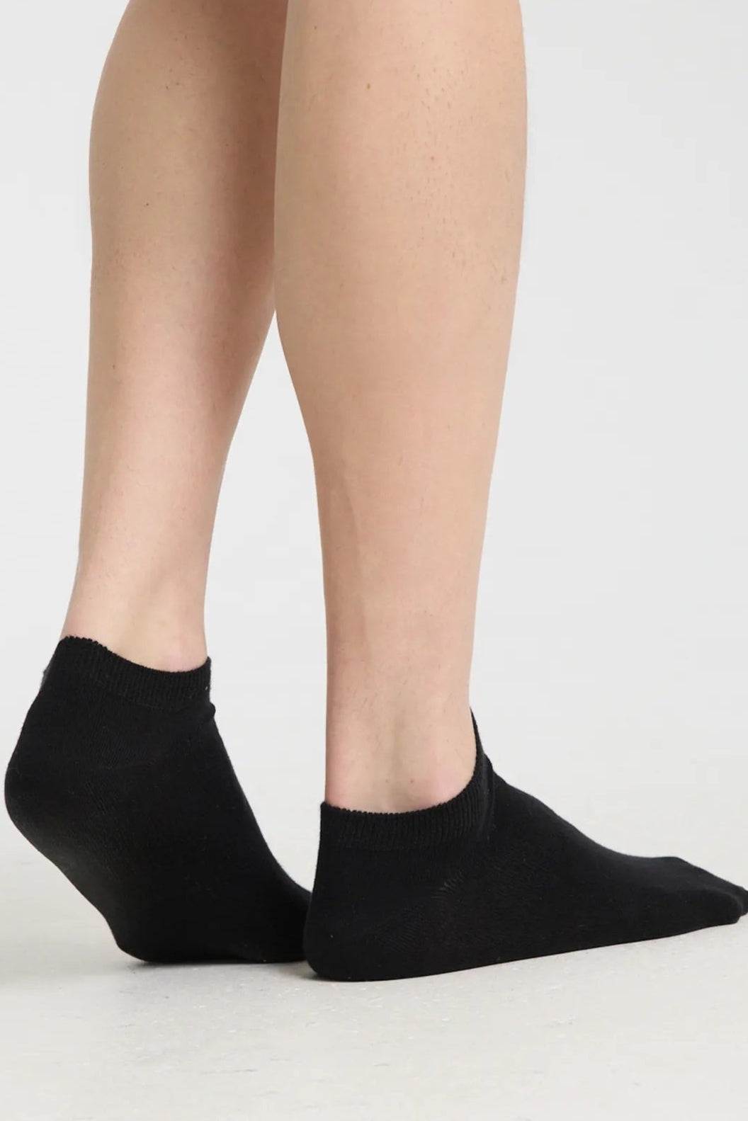 Likralı Pamuklu Erkek Siyah Penye Patik Çorap 41-45