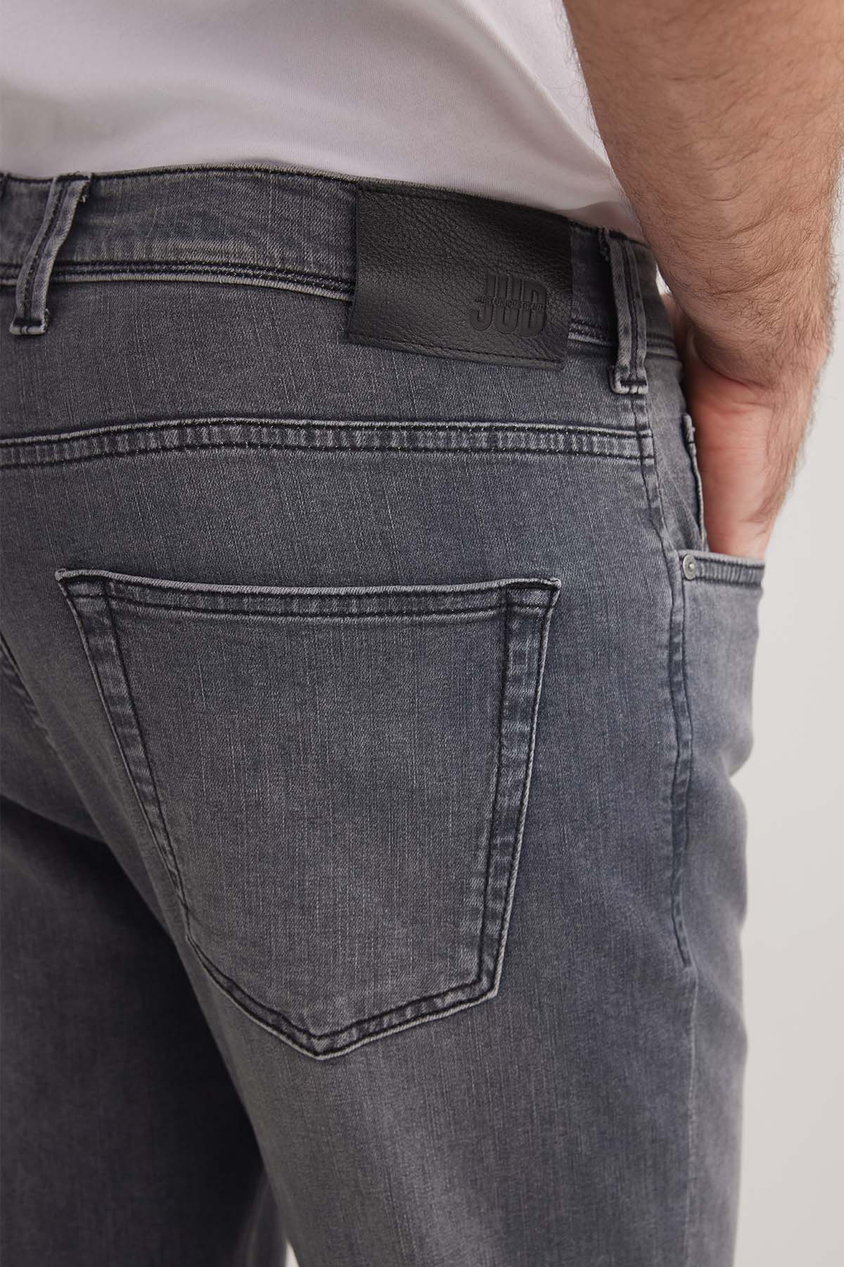 Jack 196 Normal Bel Gri Erkek Skinny Jeans