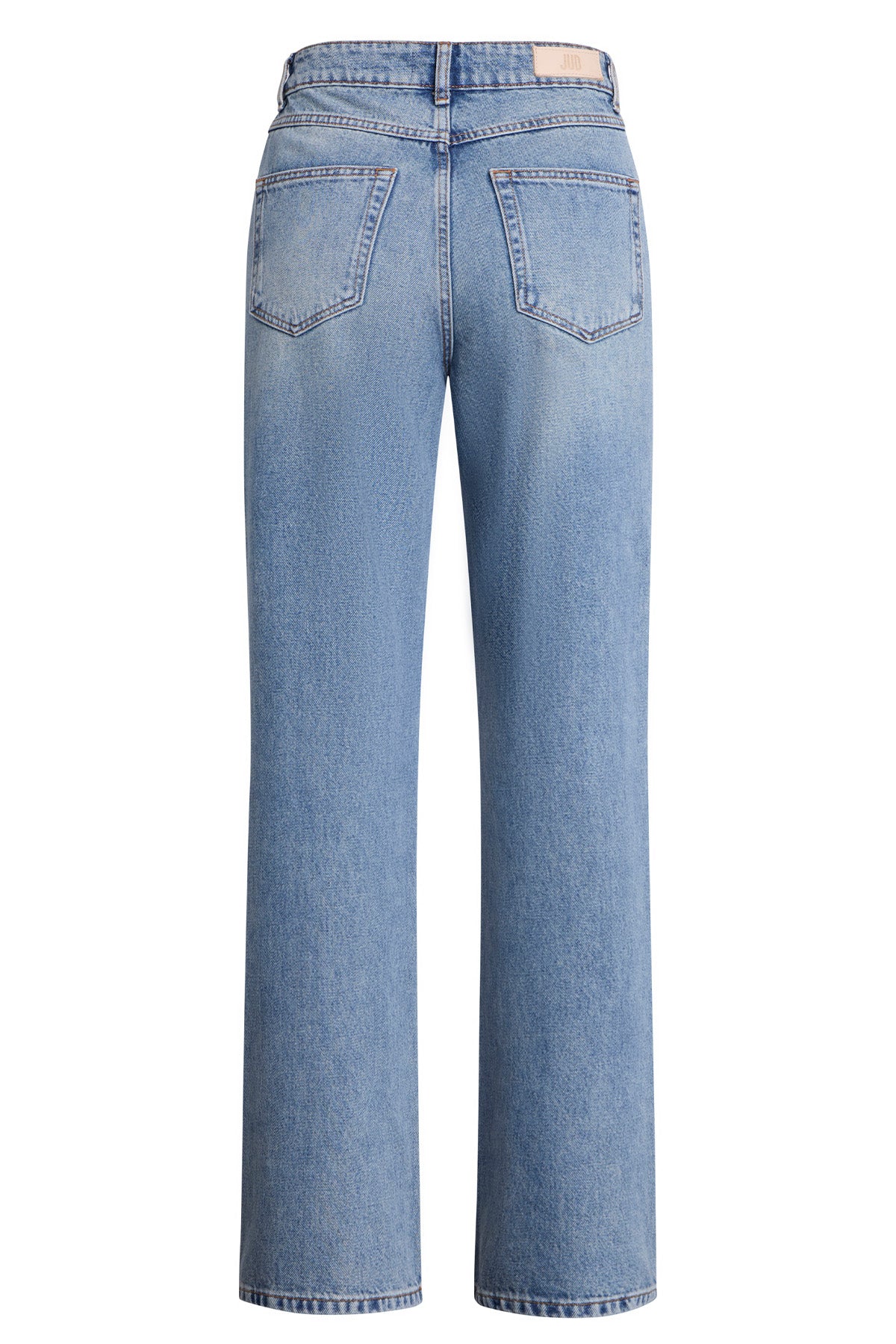 Lopez 1003-1 Normal Bel Taşlı Açık Mavi Comfort Straight Jeans Kadın