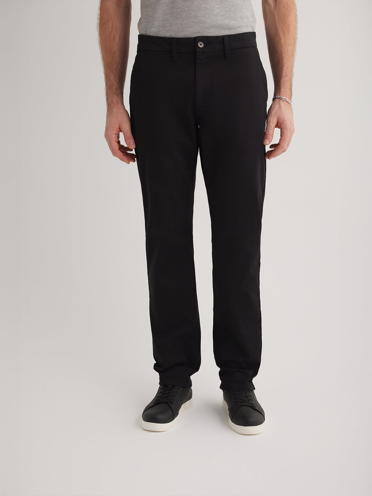 Lucas 96 Rahat Kalıp Erkek Siyah Likralı Chino Pantolon
