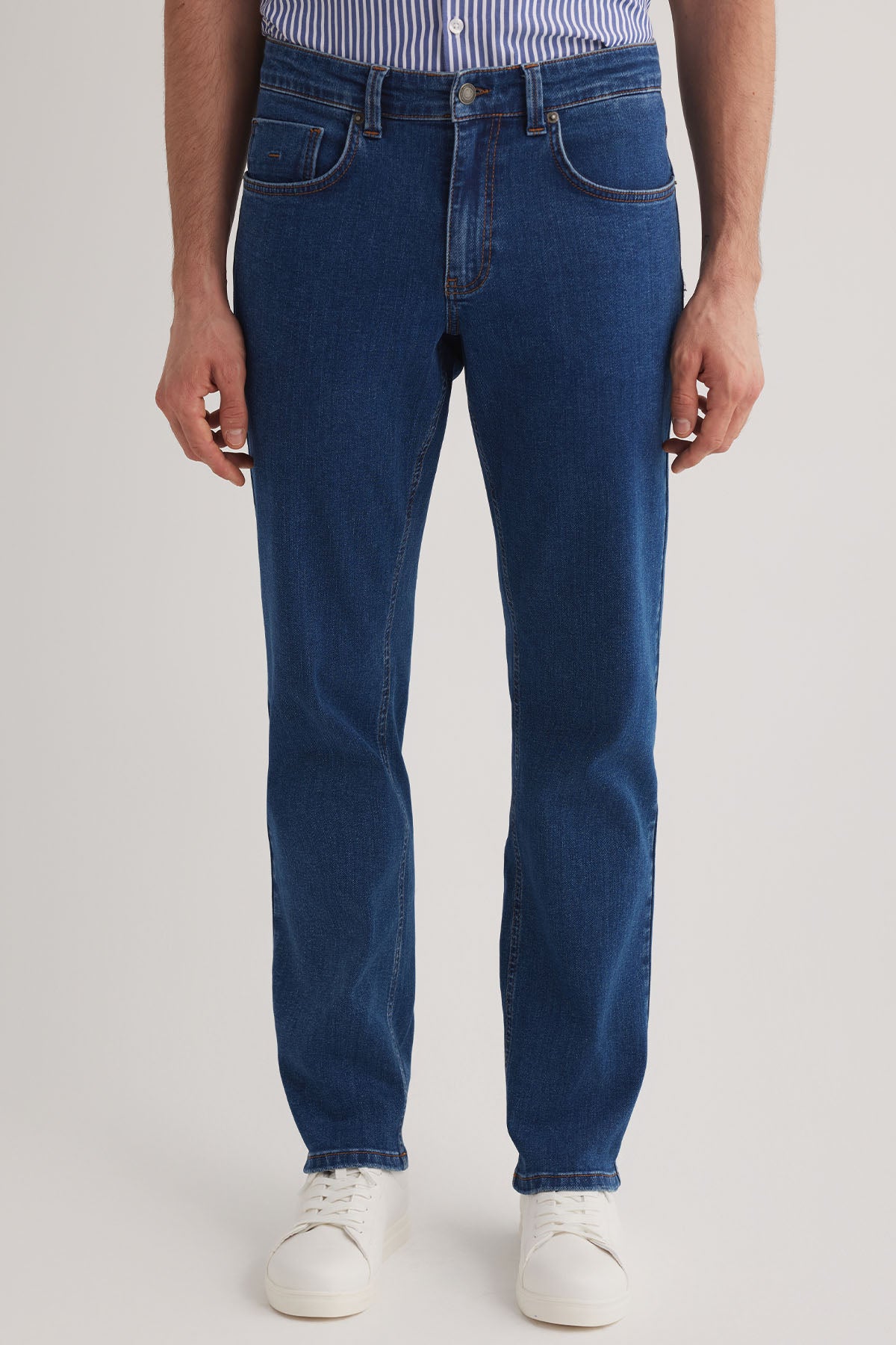 Felix 100 Normal Bel Koyu Mavi Erkek Regular Jeans
