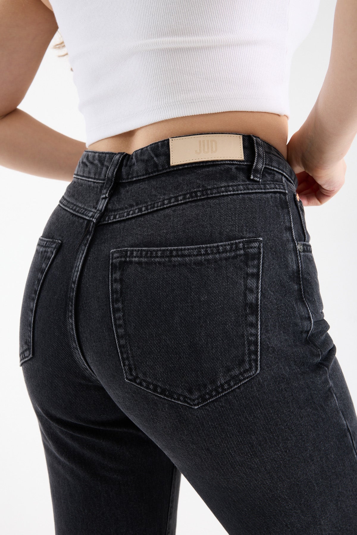 Lopez 289 Normal Bel Antrasit Comfort Straight Jeans Kadın