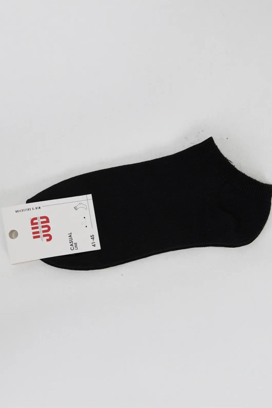 Likralı Pamuklu Erkek Siyah Penye Patik Çorap 41-45