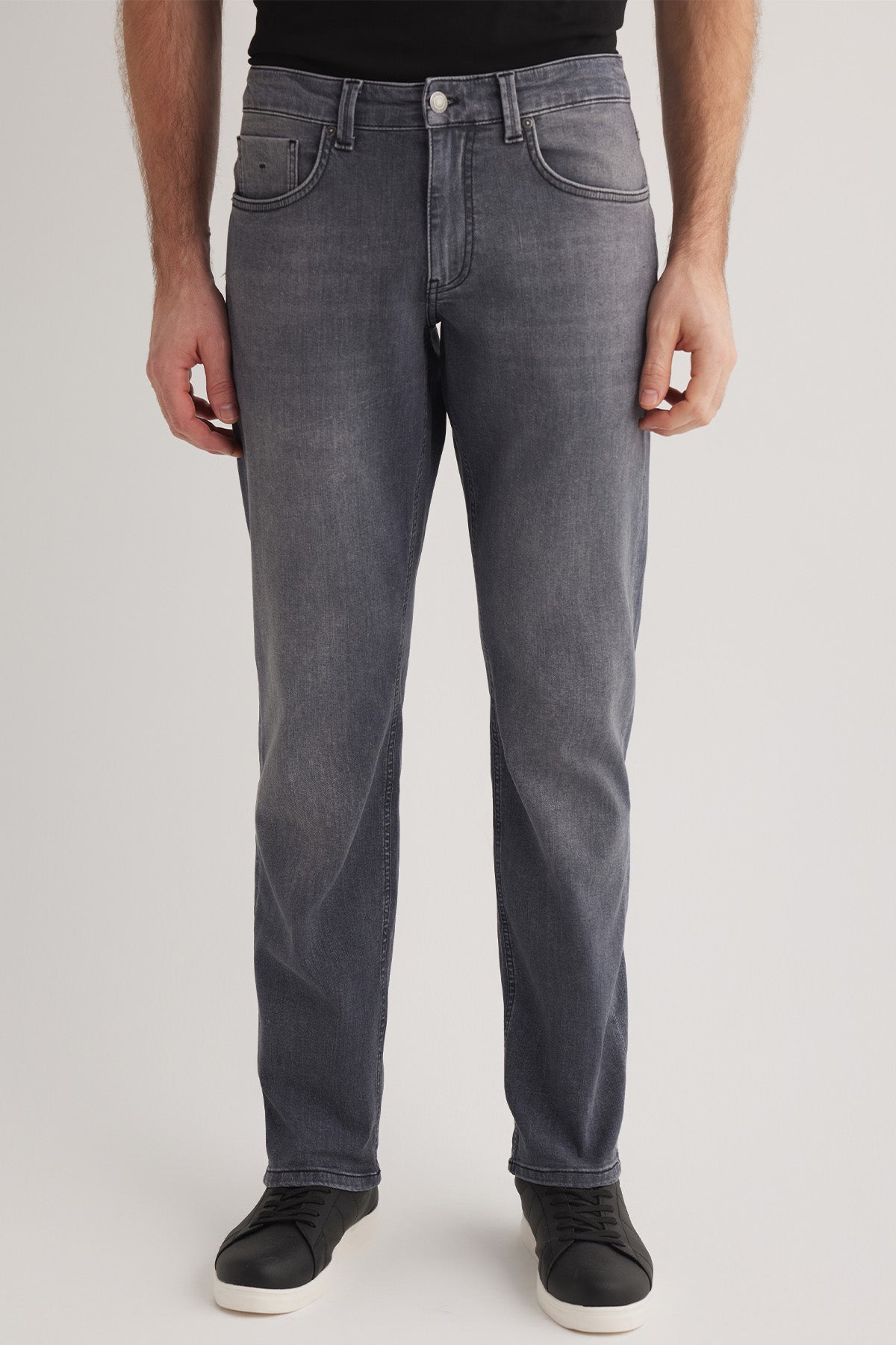 Felix 196 Normal Bel Gri Erkek Regular Jeans