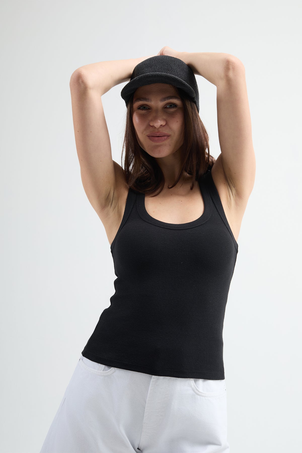Cuello 82004-1 Dar Kesim 2'li Kadın U Yaka Basic Atlet