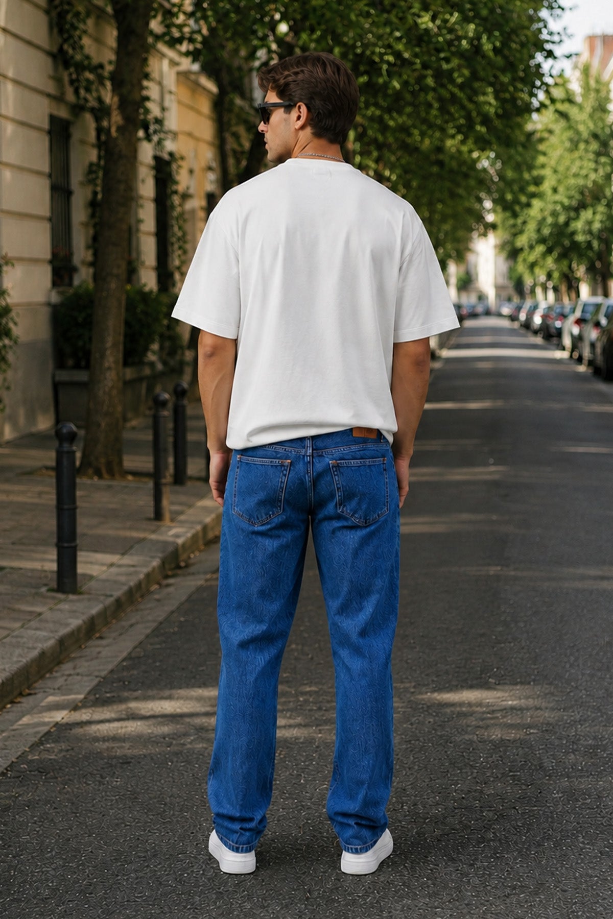 Rene 279 Erkek Koyu Mavi Jean Pantolon Straight Kesim Normal Bel Rahat Kalıp