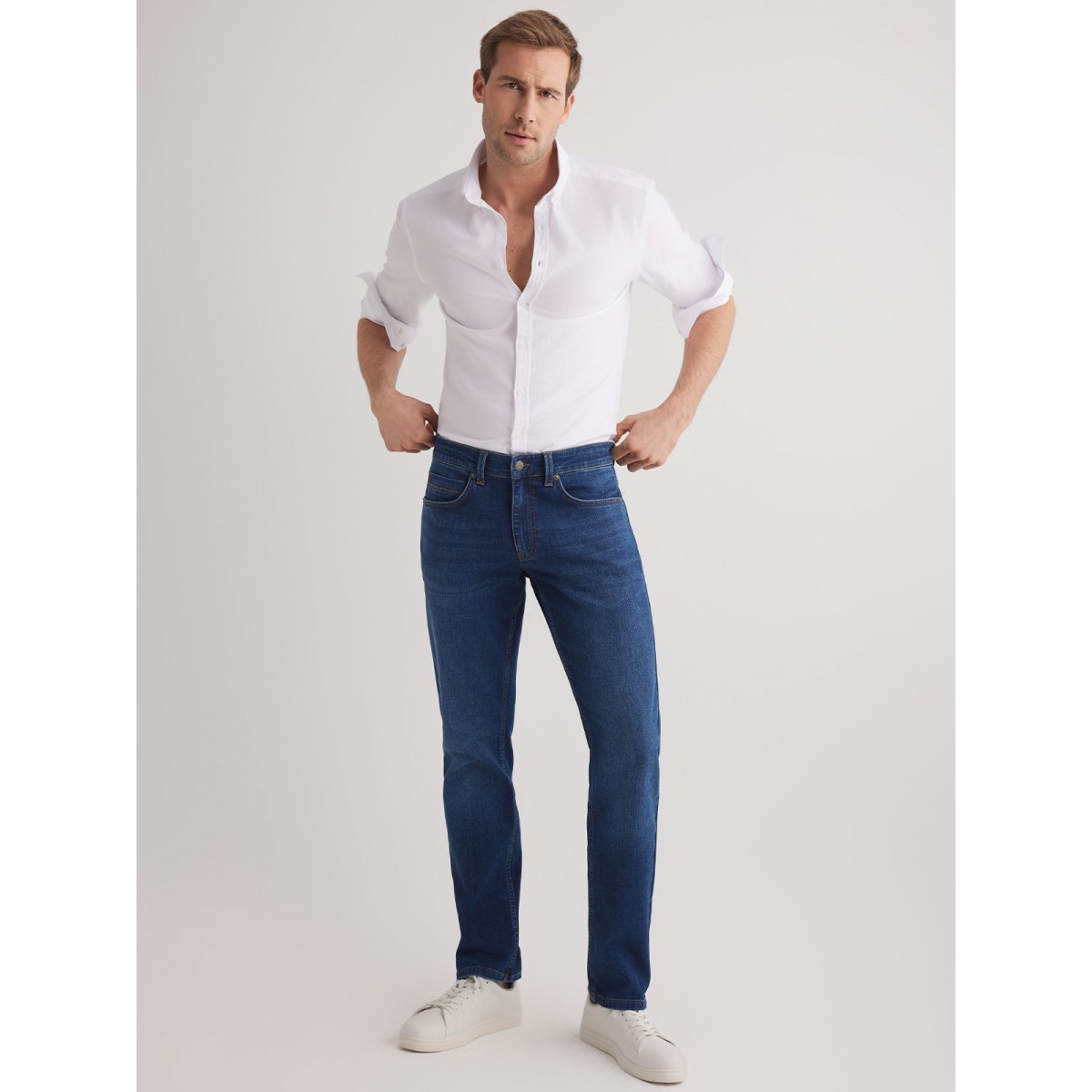 JUD Alex 102 NORMAL BEL MAVİ TAPARED SLIM JEANS ERKEK