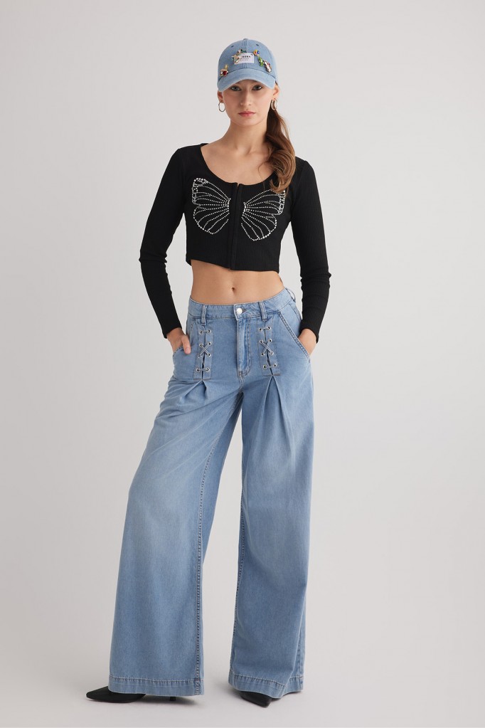 JUD Siena 1002 NORMAL BEL AÇIK MAVİ BAGGY JEANS KADIN